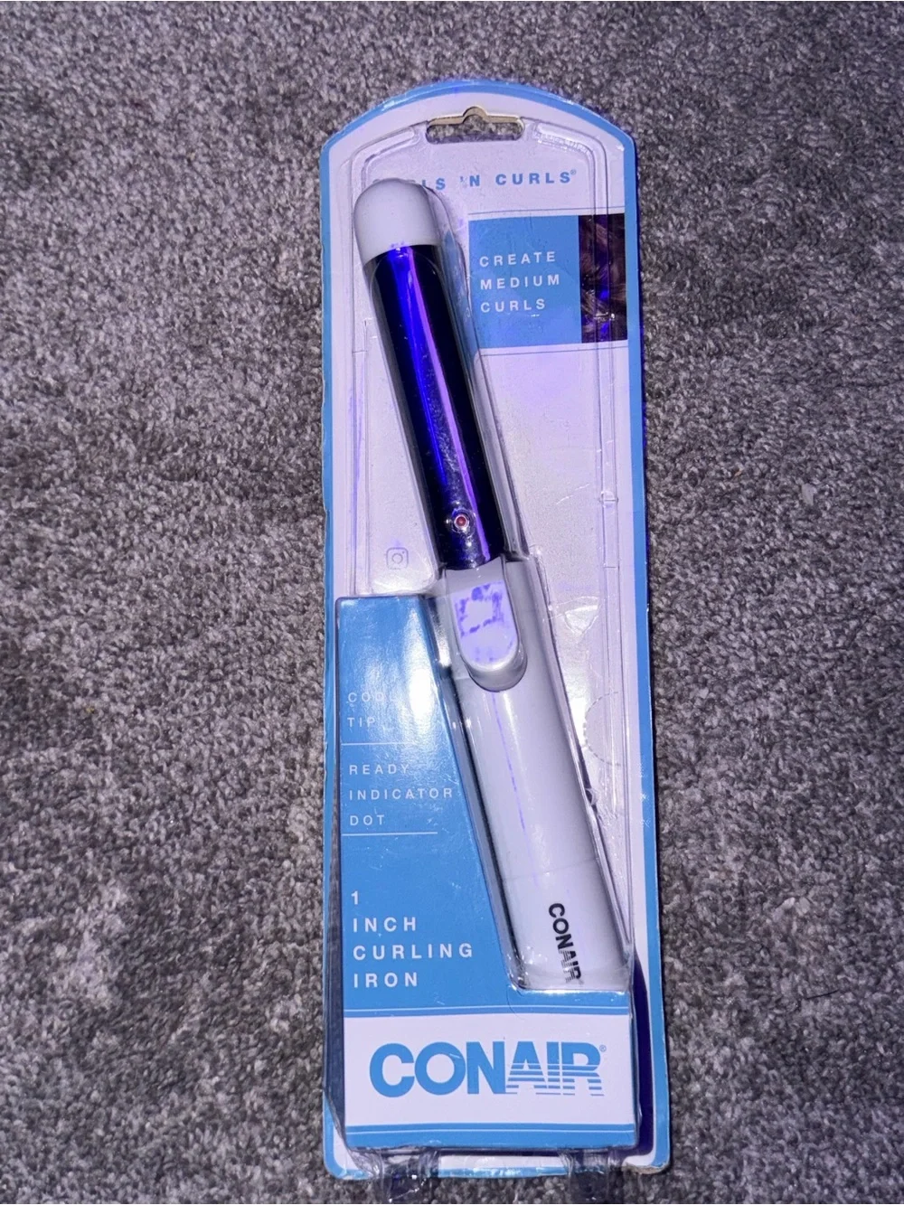 Conair 1-Inch Curling Iron in White and Blue